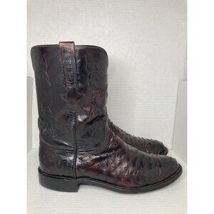 Lucchese Classics Roper Full Quill Ostrich black cherry  sz 13 D USA